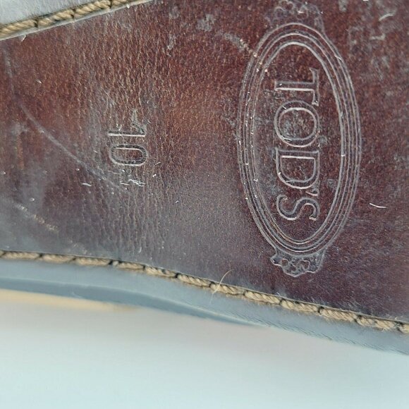 Tod's Brown Leather Strappy Open Toe Heel Sandals Women's Size 10 - Picture 11 of 11